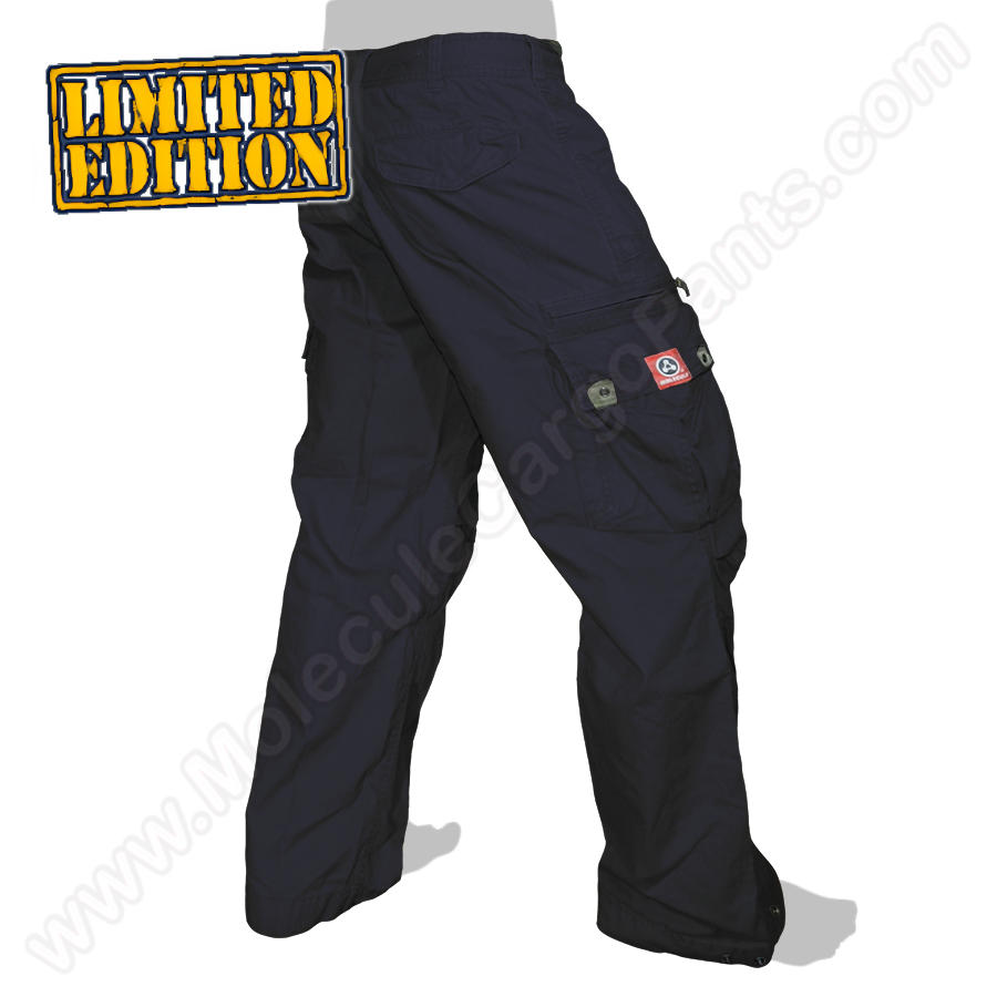 45019 Molecule Pants Venture Navy Blue Limited Edition long cargo pants