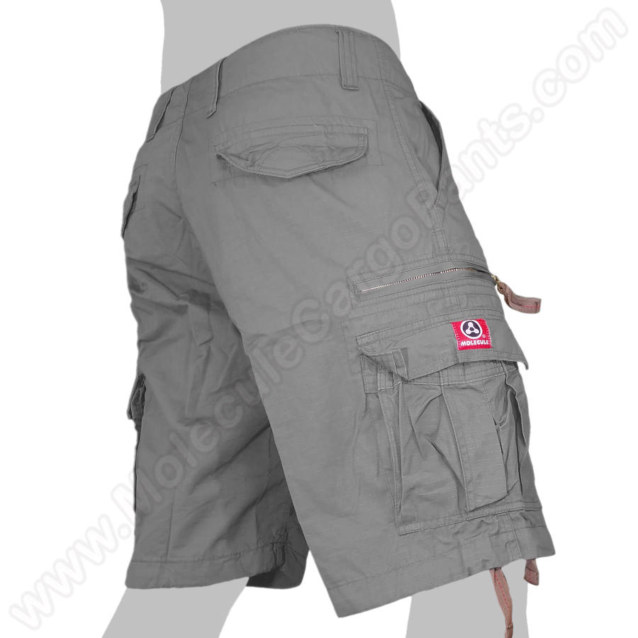 Molecule-Pants_Short_Cargo_Pants_Rambler_Ripstop_grey (4) 55001 Molecule Pants RIPSTOP Rambler GREY short cargo pants