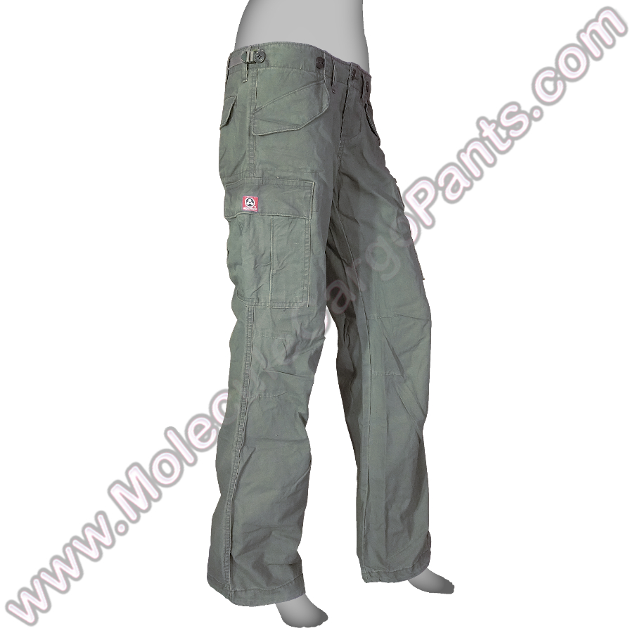 45041 Molecule Women Pants Virago GREEN long cargo pants