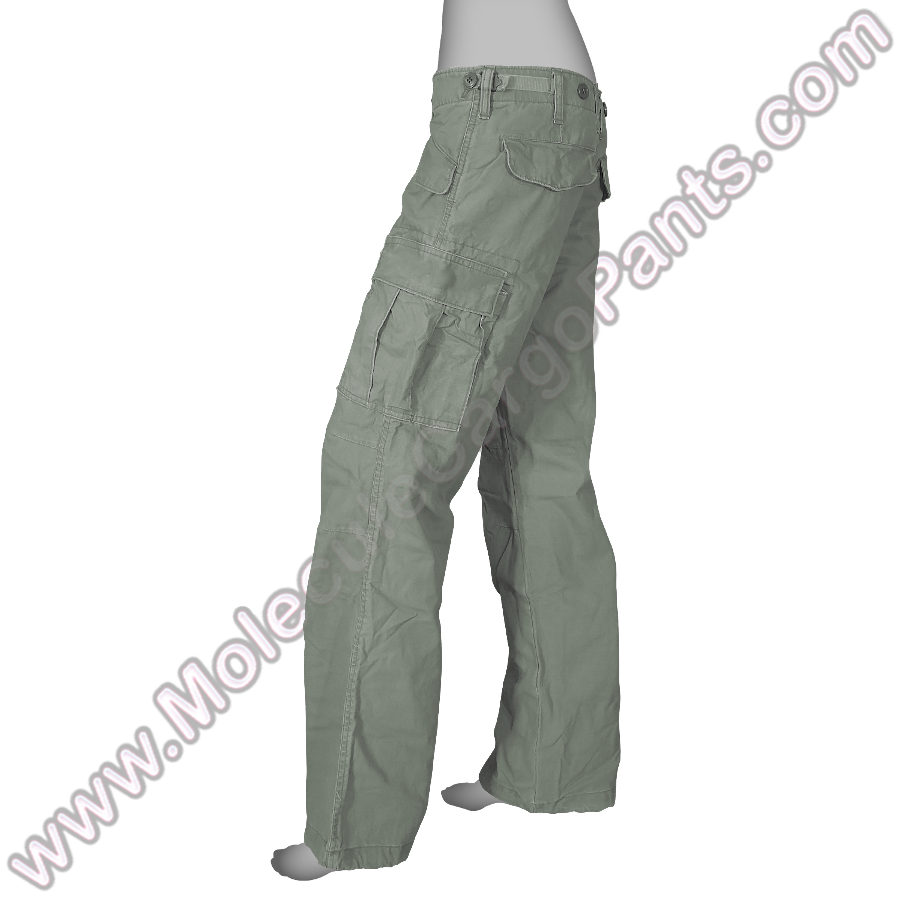 45041 Molecule Women Pants Virago GREEN long cargo pants