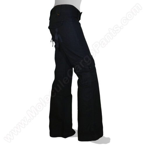 45062 Molecule Women Pants Vogue BLACK long cargo pants