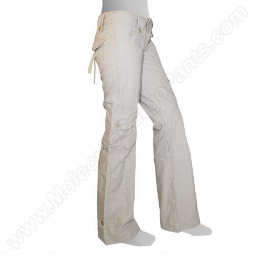 45062 Molecule Women Pants Vogue BEIGE-CREAM long cargo pants