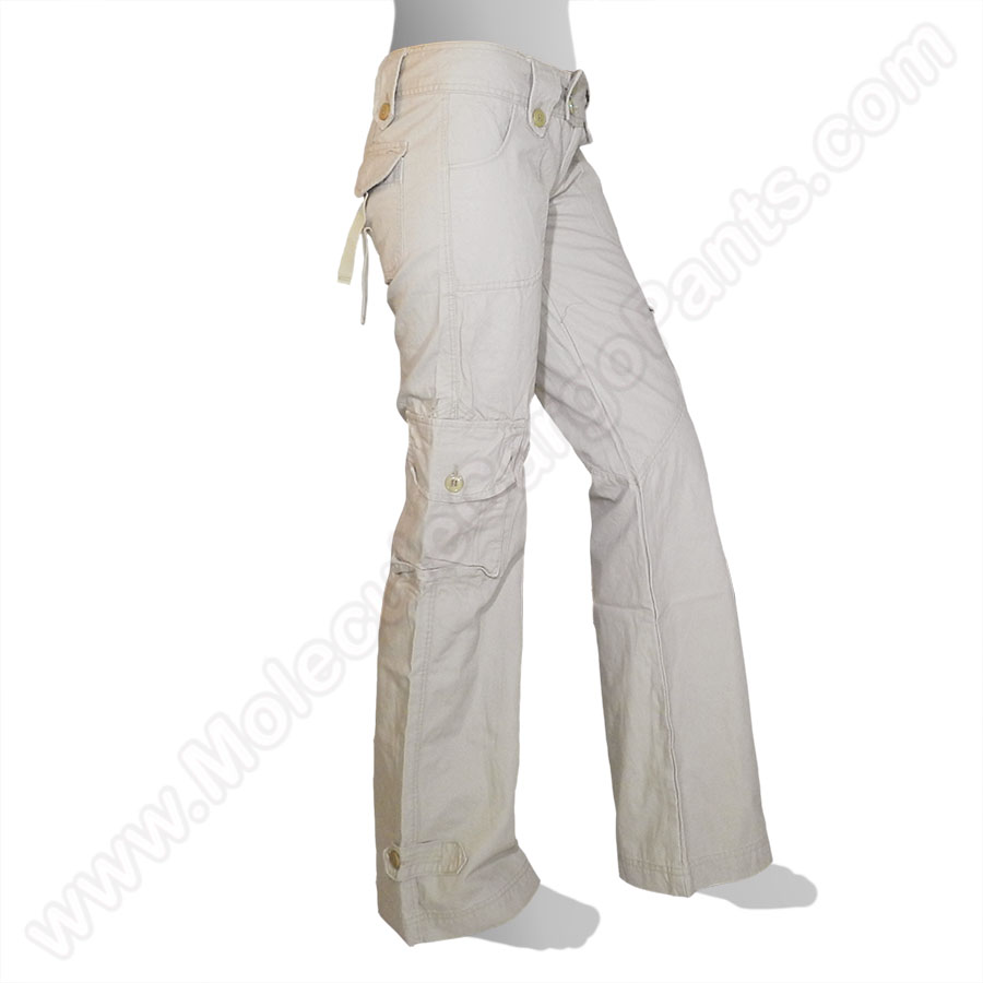 45062 Molecule Women Pants Vogue BEIGE-CREAM long cargo pants
